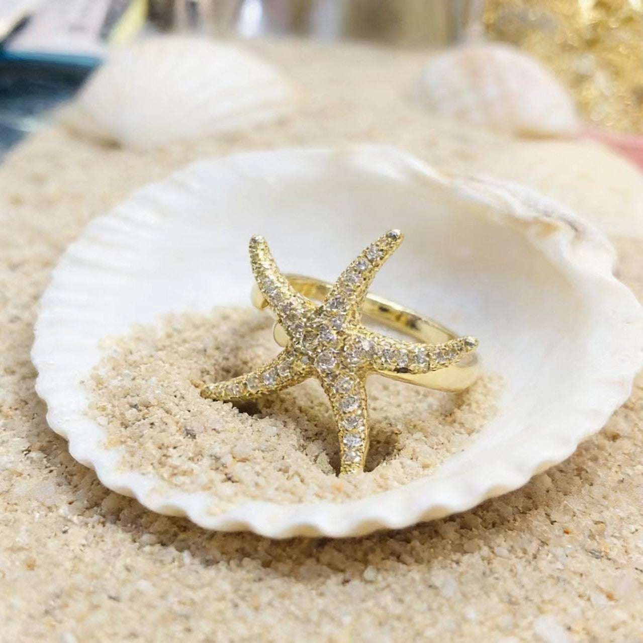 Stylish Resort-style Starfish Ring
