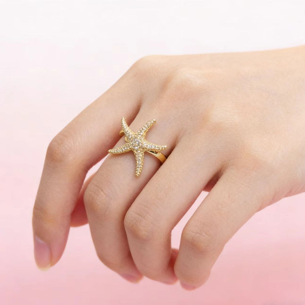 Stylish Resort-style Starfish Ring
