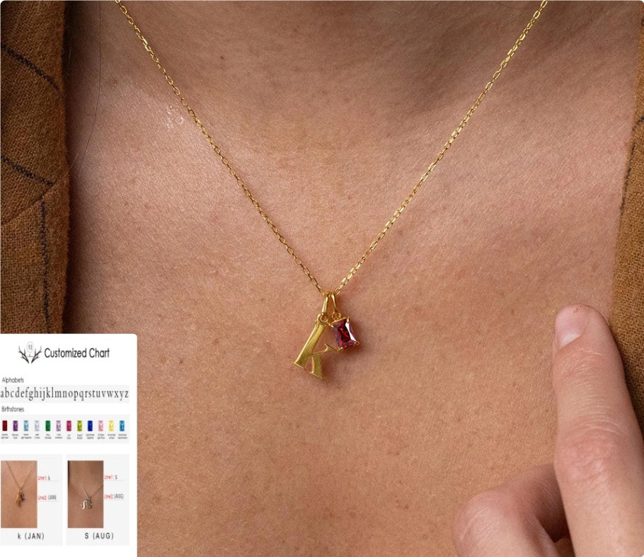 Stainless Steel Bracelet Necklace And Pendant With English Letters Handmade