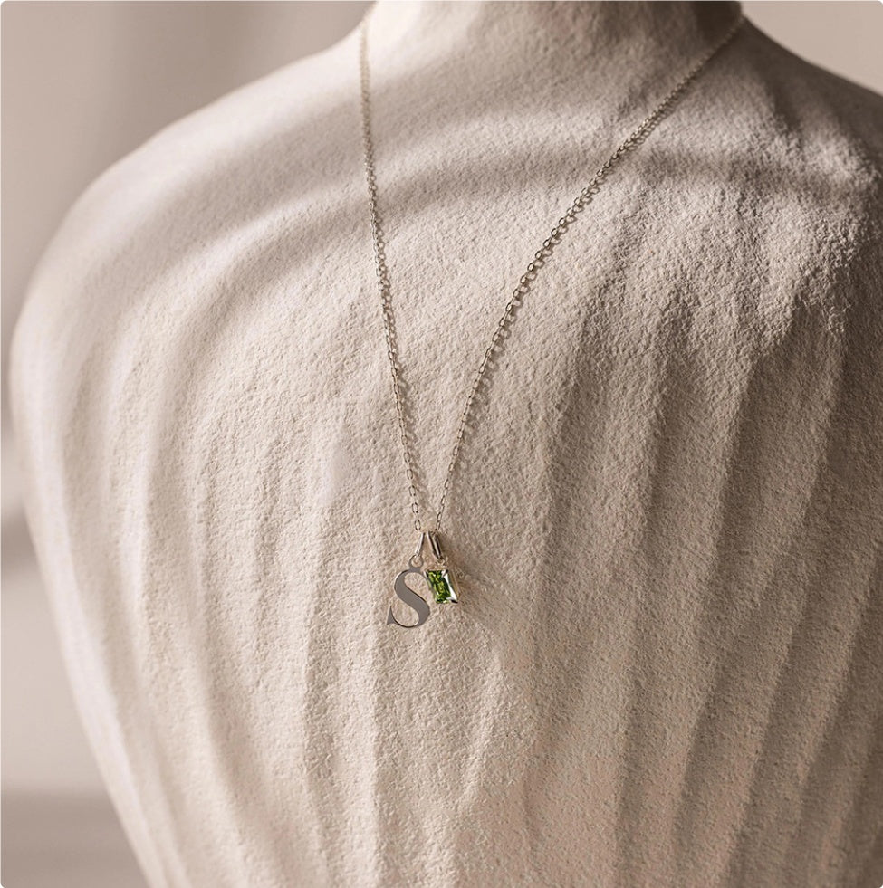 Stainless Steel Bracelet Necklace And Pendant With English Letters Handmade